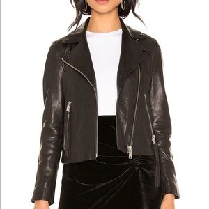 Allsaints dalby biker leather jacket